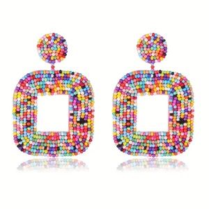 Fashion Jewelry Red and Pink Earrings